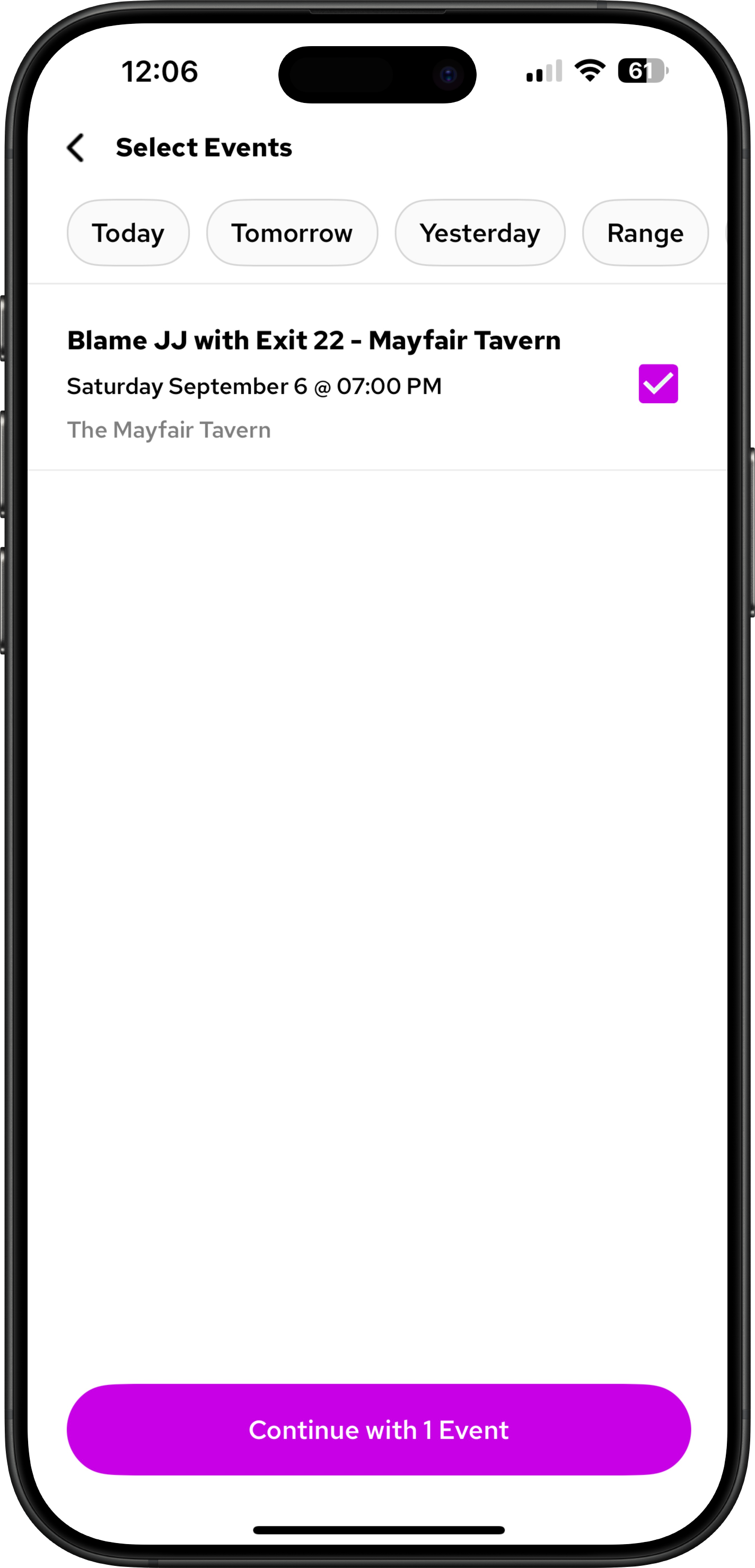 Select Events